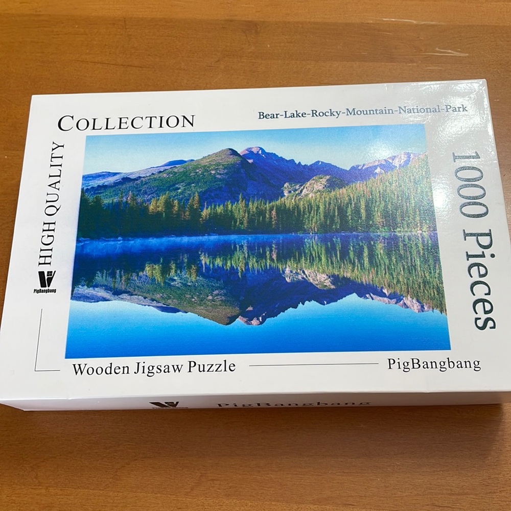 1000 piece wooden jigsaw puzzle. Bear Lake. Rocky Mountain National Park